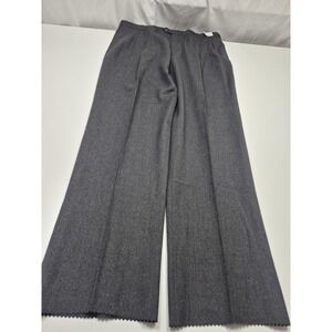 VTG John Alexander Dress Pants Mens 42x36 Gray Wool Pleated USA Unhemmed